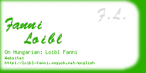 fanni loibl business card